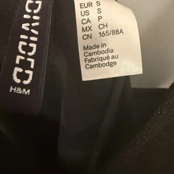 H&M Dress Metallic Bodycon Mini Dress Bundle BOGO Silver XS + Black S - Picture 7 of 8